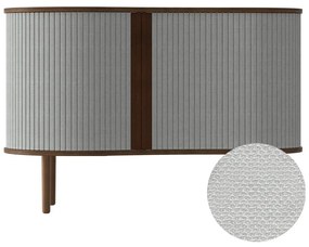 Szaro-brązowa niska komoda w dekorze dębu z drzwiami przesuwnymi 100x67 cm Audacious – UMAGE