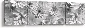 Obraz - Białe kwiaty (170x50 cm)
