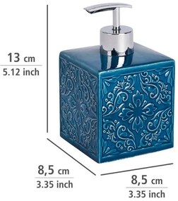 Ciemnoniebieski zestaw ceramicznych akcesoriów łazienkowych Cordoba – Wenko
