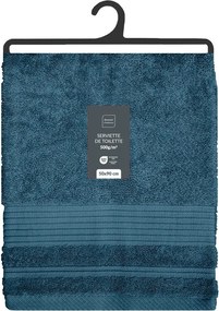 Ciemnoniebieski bawełniany ręcznik frotte 50x90 cm Tendresse – douceur d'intérieur