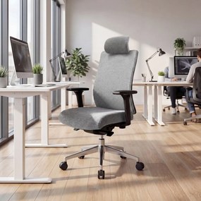 Fotel biurowy ergonomiczny szary VECTOR