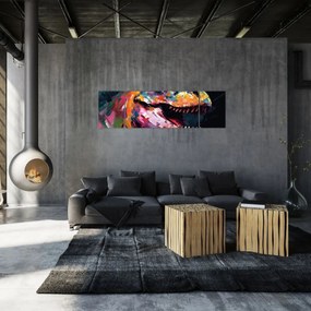 Obraz - Dinozaur, malarstwo (170x50 cm)