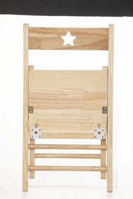 Drewniane krzesełko dziecięce STAR, składane