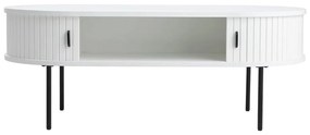 Biały stolik w dekorze dębu 60x120 cm Nola – Unique Furniture
