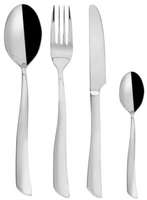 Sztućce 24 szt. ze stali nierdzewnej w kolorze srebra Shape – Orion