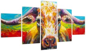Obraz - Malowana krowa (125x70 cm)
