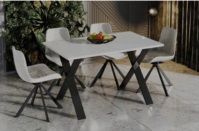 Stół rozkładany X 130(210)x80 biały połysk