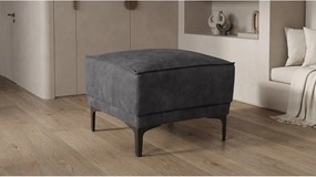 Antracytowy puf z imitacji skóry Copenhagen – Scandic