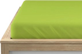 PrzytulneMieszkanie.pl Jersey prześcieradło BASIC jasnozielone 90 x 200 cm
