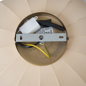 Lampa sufitowa Japandi złota z beżowym kloszem - Pluni