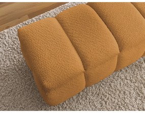 Ławka z materiału bouclé w kolorze ochry – Bobochic Paris