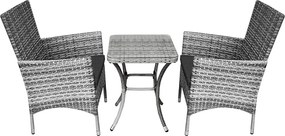 Zestaw bistro JardÃ Rattan Light Grey