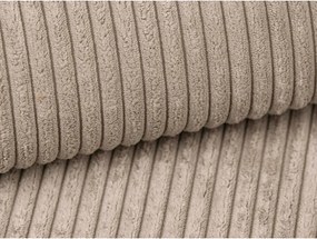 Jasnobrązowy sztruksowy narożnik (prawostronny/z szezlongiem) Campi – Cosmopolitan Design