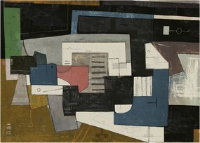 Obraz na szkle - Abstrakcja, kubizm (70x50 cm)