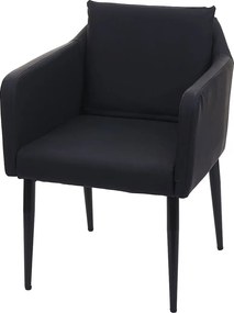 Krzesło do jadalni MCW-H93,  sztuczna skóra czarny