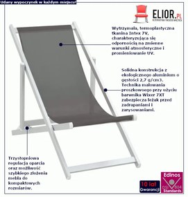 Komplet szarych krzeseł ogrodowych - Pixo