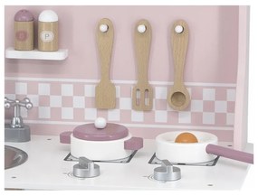 Viga polarb drewniana kuchnia z akcesoriami silver - pink