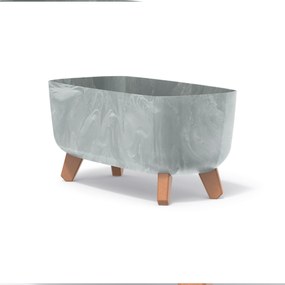 Donica ogrodowa z wkładem Gracia Case Beton Effect 39 x 19,5 x 19 cm beton PROSPERPLAST