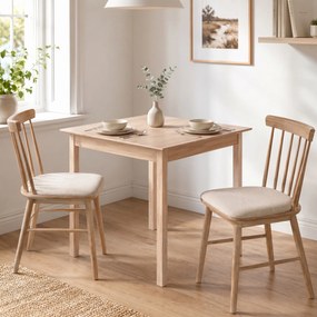 HOMCOM Stół kuchenny Stół jadalny Kwadratowy stół, nowoczesny design, 75 cm x 75 cm x 76 cm, Drewno naturalne | Aosom PL