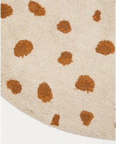 Kremowy bawełniany dywan dziecięcy odpowiedni do prania/tkany ręcznie ø100 cm Tandani – Kave Home