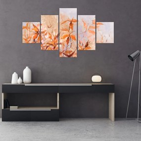 Obraz - Malowane kwiaty (125x70 cm)