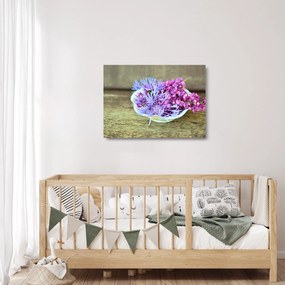 Obraz na szkle - fioletowa roślina (70x50 cm)