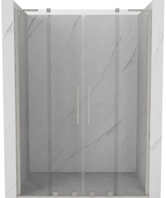 Mexen Velar L Duo drzwi prysznicowe rozsuwane 140 cm, transparent, nikiel szczotkowany - 871-140-003-02-97