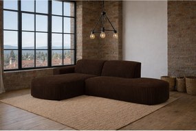 Narożnik Cursal Atelier, tkanina Poso, Brązowy, Lewy