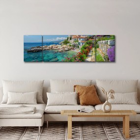 Obraz - Malownicza nadmorska wioska (170x50 cm)