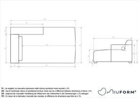 Beżowy moduł sofy (prawostronny) Flex Felix – Miuform