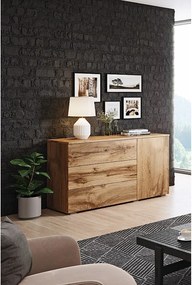 Komoda 110 cm mat do salonu – nowoczesna komoda z 3 szufladami i szafką wotan