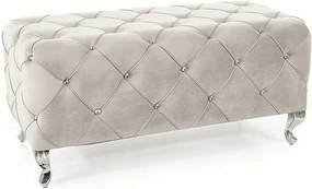 Ławka HESTIA VELVET jasnoszara