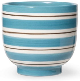 Biało-niebieska ceramiczna doniczka Kähler Design, ø 12 cm