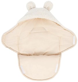 Kremowy rożek niemowlęcy z materiału sherpa 45x80 cm – Meowbaby