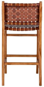 Brązowy hoker z drewna tekowego 101 cm Perugia – House Nordic