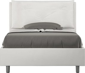 Łóżko bez stelaża tapicerowane 120x210 sztucznej skóry biały Appia Large