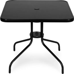 Stolik ogrodowy, balkonowy 80 cm Torello 073A, czarny, kwadratowy