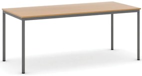 Stół jadalniany, 180x80 cm, ciemnoszara podstawa, buk