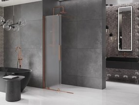 Mexen Velar ścianka prysznicowa rozsuwana Walk-in 120 x 200 cm, szron 8 mm, różowe złoto - 871-120-000-33-60
