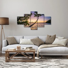 Obraz palmy na plaży (125x70 cm)