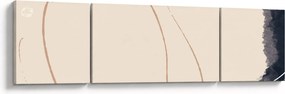 Obraz - Beżowa abstrakcja (170x50 cm)