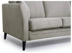 Beżowa aksamitna sofa Scandic Eden, 237 cm