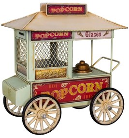 Metalowa mała dekoracja Popcorn Cart – Antic Line