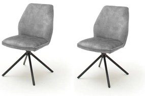 Zestaw 2 krzeseł do jadalni NEXORO, szare