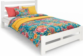 Białe sosnowe łóżko z zagłówkiem 160x200 S9-L44