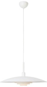 Biała lampa wisząca z metalowym kloszem ø 57 cm Piny – Markslöjd