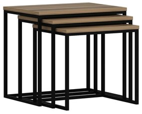 Stół składany Evia Walnut, 3 szt.