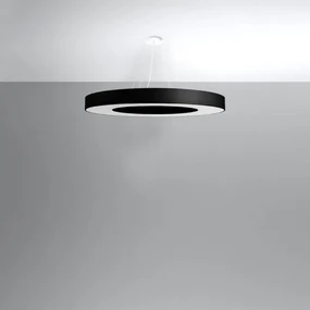 Żyrandol SATURNO SLIM 90 czarny SOLLUX LIGHTING
