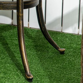 Outsunny Stolik ogrodowy, odporny na warunki pogodowe, wykonany z ramy z odlewu aluminiowego, maksymalne obciążenie 60 kg, Ø60 x 52,5 cm | Aosom PL