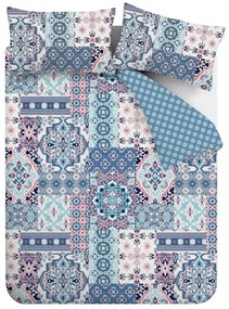 Niebieska pościel dwuosobowa 230x220 cm Boho Patchwork – Catherine Lansfield